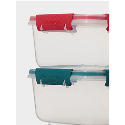 Контейнер пищевой герметичный Butterfly, 1.2 л, пластик, прозрачный, крышка МИКС