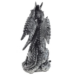 Фигурка декоративная "Дракон с часами" (ААх1), L18 W9,5 H21 см