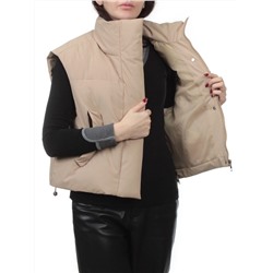 24122 DK. BEIGE Жилет утепленный женский (100 гр. холлофайбер)