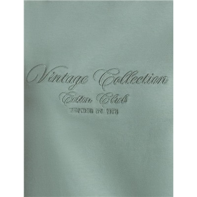 Футболка свободная с принтом из футера двухнитки с эластаном