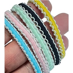 Резинка для волос эластичная (жгут волна с украшением) Арт 66 тип 1