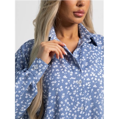 Блуза На пульсе моды (голубая) Б15418-1М