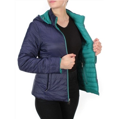 9313 TURQUOISE/BLUE Куртка демисезонная двухсторонняя женская RIKA (100 гр. синтепон)