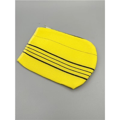 Bath Towel Мочалка-варежка для душа с пилинг-эффектом, уплотненная, жёлтый