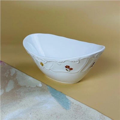 109-232 Овальный салатник 16х11,5х6,5см КРОКУС в под.уп.(х24)Фарфор