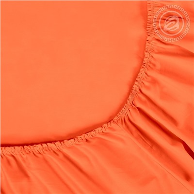 Простыня на резинке из сатина Оранжевый Арт Дизайн Акция
