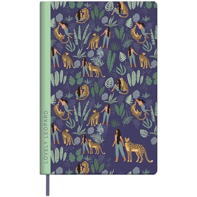 Записная книжка А5 80л. ЛАЙТ, кожзам, Greenwich Line "Vision. Lovely leopard", тон. блок в точку, цв