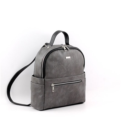 Сумка 1020 македония серый+черный (рюкзак)