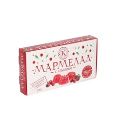 Мармелад желейно-фруктовый "С клюквой" на пектине 0,19 кг картон (5 мес)
