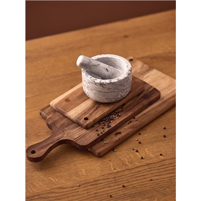 Ступка Marm, 12,7х7,6 см, белый мрамор