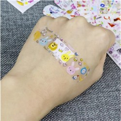 Водонепроницаемые детские лейкопластыри с рисунками ПРОЗРАЧНЫЕ, Набор 120 шт.