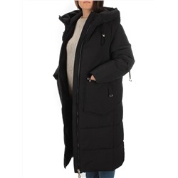 H303 BLACK Пальто зимнее женское (200 гр. холлофайбер)