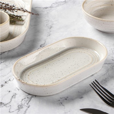 Блюдо Magistro Urban, 260 мл, 18×9.8×2.5 см, овальное, фарфор, белое