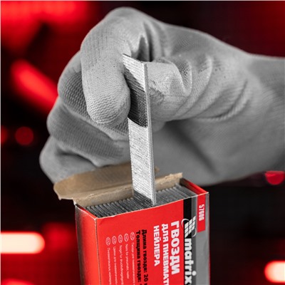 Гвозди для пневматического нейлера, длина 20 мм, ширина 1.25 мм, толщина 1 мм, 5000 шт Matrix