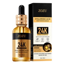 Сыворотка против морщин с гиалуроновой кислотой и 24К золотом ZOZU 24Gold Essence Hyaluronic Acid Moist Repair Essence , 30 мл