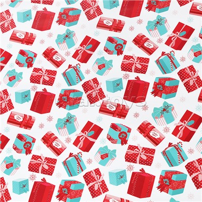 Упаковочная бумага С Новым счастьем в асстортименте (70х100см, 1л, 5 дизайнов в шоубоксе)