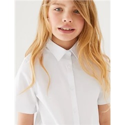 3pk Girls' Slim Fit Easy Iron School Shirts (2-16 Yrs)