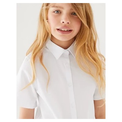 3pk Girls' Slim Fit Easy Iron School Shirts (2-16 Yrs)