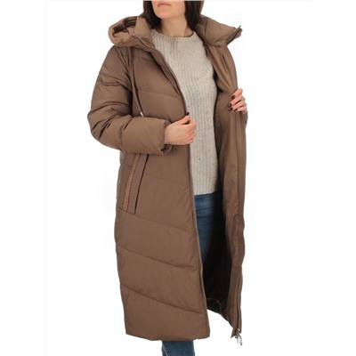 126 BROWN Пальто зимнее женское (200 гр. холлофайбер)