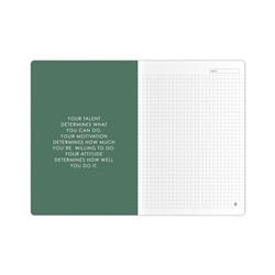 Тетрадь 40л., А5, клетка на сшивке Greenwich Line "Disposition. Green", матовая ламинация, тиснение фольгой, тон. блок 80г/м2