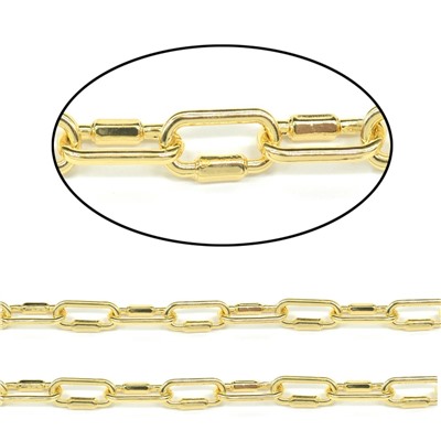 Цепочка для украшений, звено 9*20мм цв.золотистый, 50см