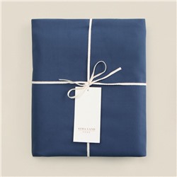 Простыня 1.5 спальная SL Home Percale 300ТС, 160×235 см, синяя, хлопок 100%