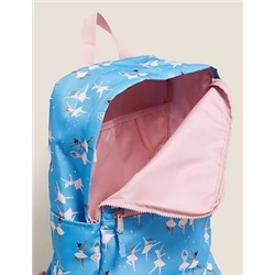 Kids' Ballet Print Water Repellent School Backpack