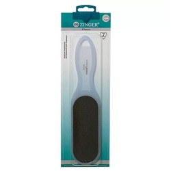 Zinger Тёрка педикюрная двусторонняя абразивная / Classic RA-66, 100/180 грит, белый