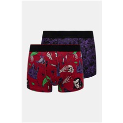Bokserki bawełniane męskie z domieszką elastanu wzorzyste (2-pack) kolor multicolor