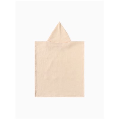 Пончо муслиновое детское LoveLife, 56×70 см, 100% хлопок, 120 г/м², сливочное