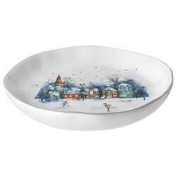 ТАРЕЛКА ЗАКУСОЧНАЯ AGNESS "С НОВЫМ ГОДОМ!" 17*3 СМ