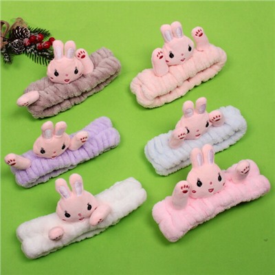Повязка на голову "Кокетка - Bunny Kika", микс 4 цвета, 6*20 см