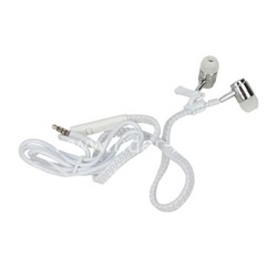 Наушники MP3/MP4 ZIPPER кнопка ответа вызова; микрофон (белые)