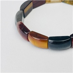 Радуга Самоцветов Браслет из Тигрового, Соколиного и Бычьего глаза