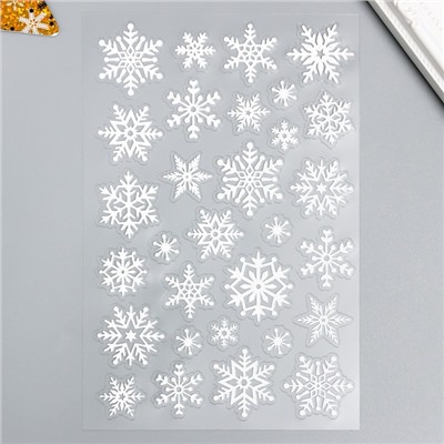 Интерьерная наклейка Room Decor «Снежинки-мини», 14×21 см