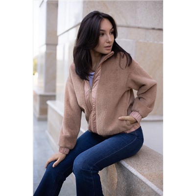 Куртка женская демисезонная 23790 (кэмел/тедди)