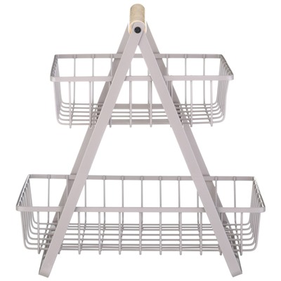 КОРЗИНА ДЛЯ ФРУКТОВ С ДЕРЕВЯННОЙ РУЧКОЙ  27.5*17.5*29 СМ (КОР=6ШТ)