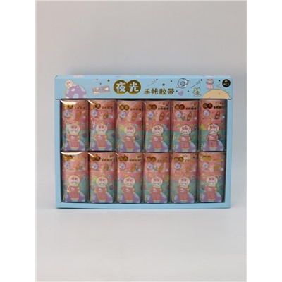 Набор декоративного скотча 5 шт. "Space bunny", red, шоу-бокс 12 шт.