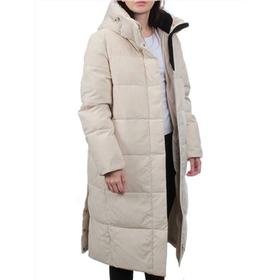 56016 BEIGE Пальто зимнее женское (холлофайбер 150 гр.)