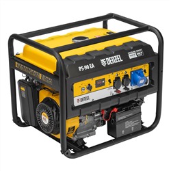 Генератор бензиновый PS 90 EA, 9.0 кВт, 230В, 25 л, коннектор автоматики, электростартер Denzel