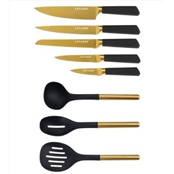 195-003 Набор ножей и кухонных принадлежностей 8пр. на подставке в под.уп.(х6)