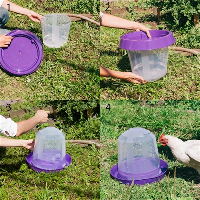 Поилка для домашней птицы, 35×35×30 см, 10 л, МИКС