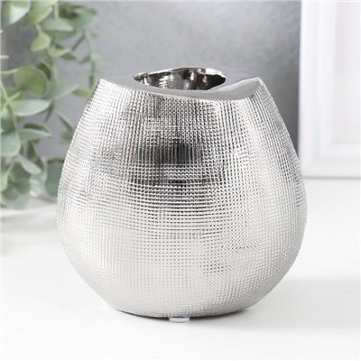 Подсвечник на 1 свечу «Глория», d=4 см, серебро, 12.5×8×12 см