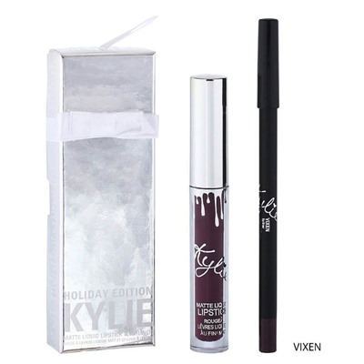 Жидкая помада Kylie Holiday Edition Matte Liquid Lipstick & Lip Liner 2 in 1 Vixen 3 ml