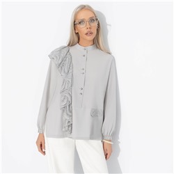 Рубашка комбинированная с кружевом, Личное достижение (серая)
