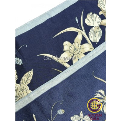 Платок утепленный "Византия" Арт 2026/5 (фон синий)