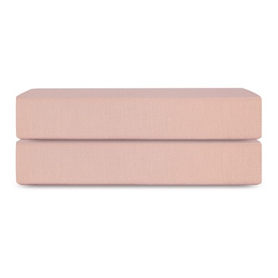 Простыня на резинке из премиального сатина цвета пыльной розы из коллекции Essential, 160х200х30 см