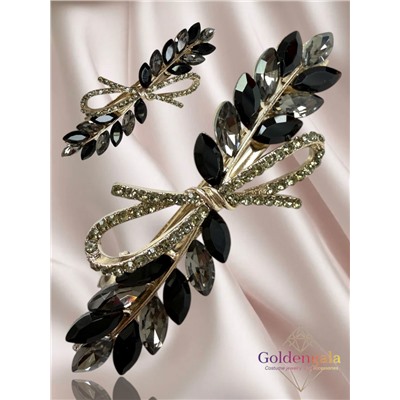 Заколка автомат для волос с кристаллами «Блеск элегантности» ЭЛЗ13/06