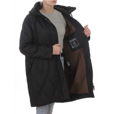 8010 BLACK Куртка демисезонная женская (100 гр. холлофайбер)