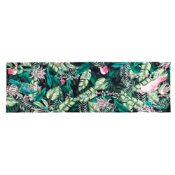 Дорожка на стол Этель Tropical parrots 40×146 см, 100% хлопок, саржа 190 г/м², зелёная/чёрная